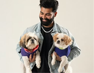 man with dogs